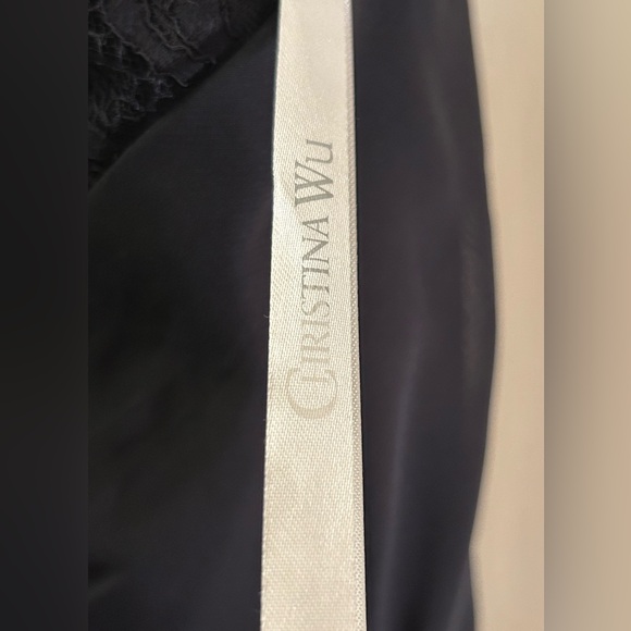 Christina Wu Celebration Elegant Black Lace Evening Dress - Picture 8 of 9